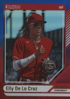 2024 Panini Donruss #18 Elly de La Cruz Red and Blue Baseball Card