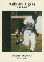 1987 Auburn Tigers Tiger Great # Frank Thomas Baseball Card