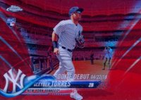 2018 Topps Chrome Update #HMT33 Gleyber Torres Red Refractor Baseball Card