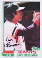 1982 Topps #498 Dave Bergman Baseball Card