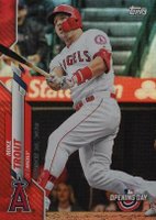 2020 Topps Opening Day #90 Mike Trout Red Foil Baseball Card