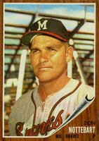 1962 Topps #541 Don Nottebart Short print Baseball Card