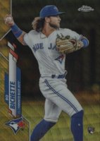 2020 Topps Chrome #150 Bo Bichette Gold Wave Refractor Baseball Card
