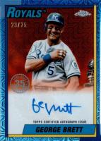 2025 Topps Silver Pack 1990 Chrome Promo Autograph #GB George Brett Orange Baseball Card