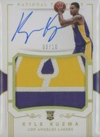 2017 Panini National Treasures #126 Kyle Kuzma Patch Autograph-Gold Basketball Card
