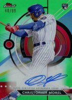 2023 Topps Finest Finest Autographs #CM Christopher Morel Green Baseball Card