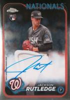 2024 Topps Chrome Rookie Autographs #RAJRU Jackson Rutledge Baseball Card