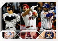 2023 Topps #246 Aaron Judge/Mike Trout/Yordan Alvarez Baseball Card