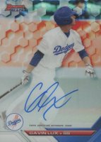 2016 Bowman's Best Best of 2016 Autograph #B16GL Gavin Lux Refractor Baseball Card
