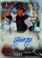 2016 Bowman Draft Chrome Draft Picks Autographs #CDAAY Andy Yerzy Refractor Baseball Card