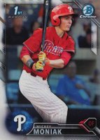 2016 Bowman Draft  #BDC1 Mickey Moniak Chrome-Refractor Baseball Card