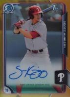 2015 Bowman Chrome Draft Pick Autograph #BCASK Scott Kingery Gold Refractor Baseball Card