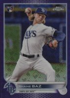 2022 Topps Chrome Logofractor Edition #8 Shane Baz Purple Baseball Card