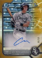 2022 Bowman Chrome Prospect Autographs #CPACMY Colson Montgomery Gold Refractor Baseball Card