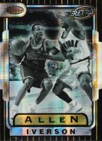 1996 Bowman's Best Retro #TB13 Allen Iverson Atomic Refractor Basketball Card