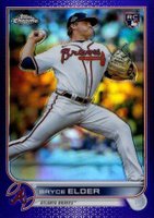 2022 Topps Chrome Update #USC37 Bryce Elder Purple Refractor Baseball Card