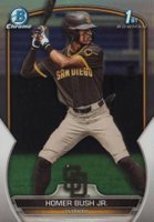 2023 Bowman Draft #BDC124 Homer Bush Jr. Chrome-Refractor Baseball Card