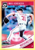 2018 Panini Donruss Optic #158 Max Scherzer Red/Yellow Baseball Card