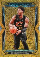 2023 Panini Obsidian #94 Donovan Mitchell Electric Etch Gold Flood Basketball Card