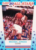 1989 Fleer Sticker #3 Michael Jordan Basketball Card