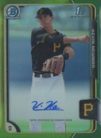 2015 Bowman Chrome Draft Pick Autograph #BCAKN Kevin Newman Green Refractor Baseball Card