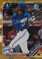 2019 Bowman Prospects Chrome #69 Orelvis Martinez Gold Refractor Baseball Card