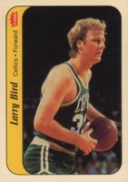 1986 Fleer Sticker #2 Larry Bird Basketball Card