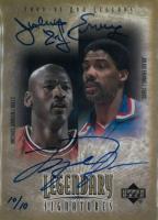 2001 Upper Deck Legends Legendary Signatures #MJ/DR Julius Erving/Michael Jordan Basketball Card