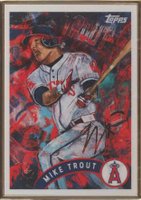 2020 Topps Project 2020 #35 Andrew Thiele/Mike Trout Gold Frame 1/1 Baseball Card