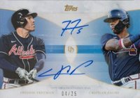 2021 Topps on Demand Dynamic Duals #20-A Cristian Pache/Freddie Freeman Autograph-Blue Baseball Card