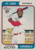 2023 Topps Heritage #35 Jordan Walker Rookie SP Variation Baseball Card