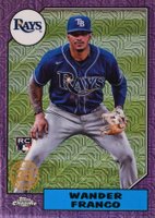 2022 Topps Silver Pack 1987 Chrome Promo #T87C1 Wander Franco Update-Purple Refractor Baseball Card