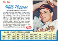 1962 Post Cereal #34 Milt Pappas Baseball Card