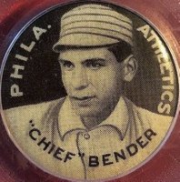 1910 Sweet Caporal Pins # Chief Bender Small Letters Baseball Card