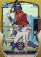2023 Bowman Chrome Prospects #BCP186 Camilo Diaz Gold Baseball Card