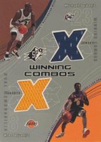 2002 SPx Winning Combos #MJ/KB Kobe Bryant/Michael Jordan Jerseys Basketball Card
