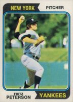 1974 Topps #229 Fritz Peterson Baseball Card
