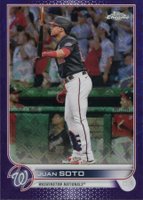 2022 Topps Chrome Logofractor Edition #36 Juan Soto Purple Baseball Card