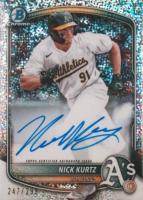 2025 Bowman Chrome Prospect Autographs #CPANK Nick Kurtz Speckle Refractor Baseball Card