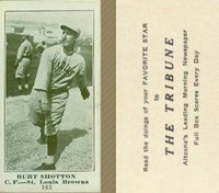 1916 Altoona Tribune #163 Burt Shotton Baseball Card