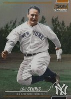 2022 Topps Stadium Club Chrome #4 Lou Gehrig Gold Refractor Baseball Card