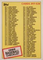 1985 Topps #527 Checklist 397-528 Baseball Card