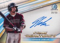 2022 Bowman Chrome Prime Chrome Signatures #PCSJL Jordan Lawlar Baseball Card