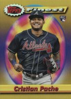 2021 Topps Finest Flashbacks #127 Cristian Pache Gold Refractor Baseball Card