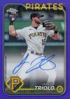 2024 Topps Chrome Rookie Autographs #RAJTR Jared Triolo Purple Refractor Baseball Card