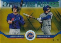2018 Bowman Draft Franchise Futures Chrome #FFNYM Carlos Cortes/Jarred Kelenic Gold Baseball Card
