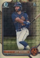 2022 Bowman Draft #BDC190 Jett Williams Chrome-Superfractor 1/1 Baseball Card