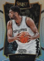 2015 Panini Select #30 Tim Duncan Silver Prizm Basketball Card