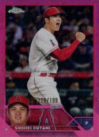 2023 Topps Chrome Logofractor Edition #17 Shohei Ohtani Pink Refractor Baseball Card