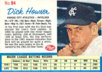 1962 Post Cereal #94 Dick Howser Baseball Card